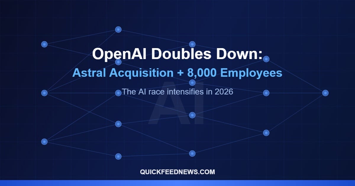 OpenAI Accelerates AI Race With Astral Acquisition and Plans to Double Its Workforce to 8,000