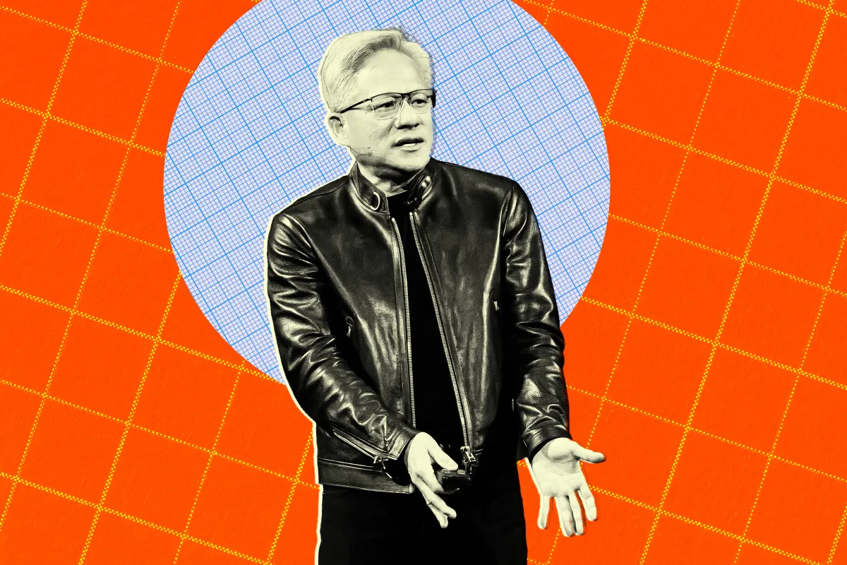 Nvidia CEO Jensen Huang speaking passionately about AI technology and China