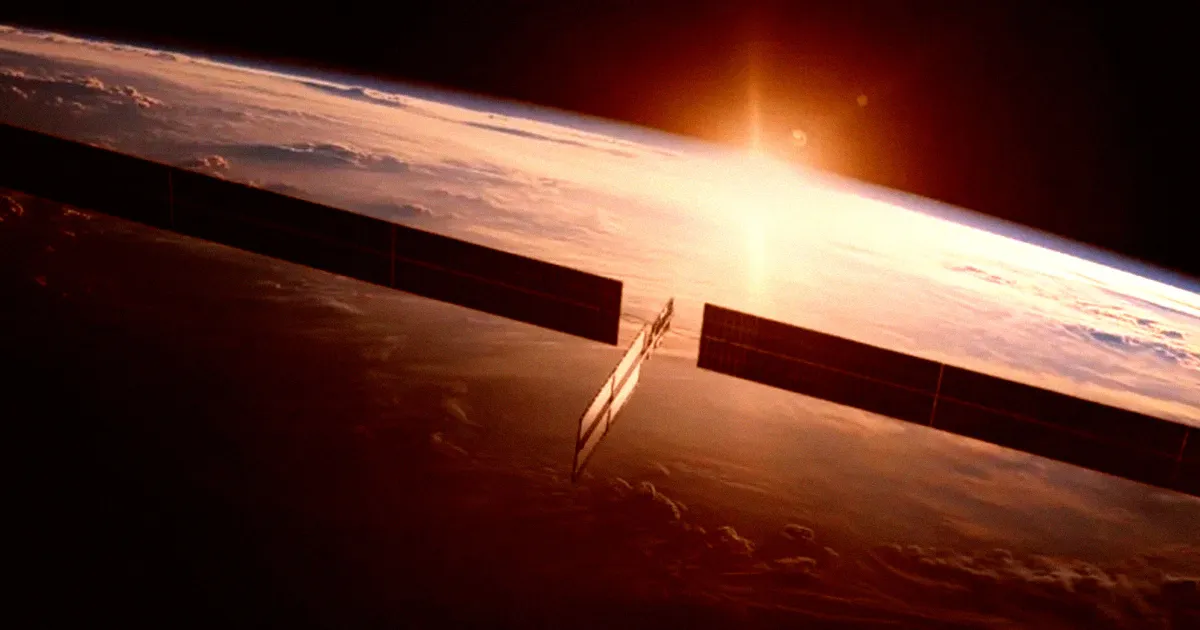 Conceptual image of SpaceX's orbital AI data centers